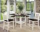 Furniture of America® Raegan Black Counter Table with Antique White Base-1