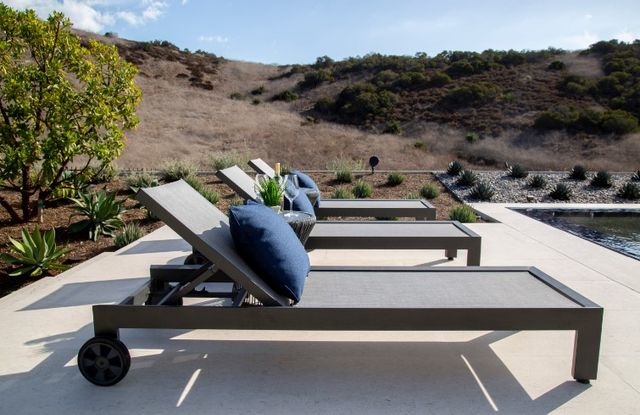 Sunset West Redondo Dark Gray/Slate Fabric/Metal Outdoor Chaise-1