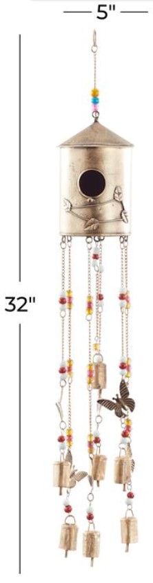 Deco Marche Butterfly Bronze 32" Windchime-1