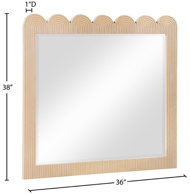 Meridian Furniture Scallop Natural Mirror-2