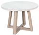 American Wholesale Furniture Rogan Light Gray End Table with Wheat Base-0