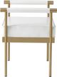 TOV Furniture Diva White Vegan Leather Bench-2