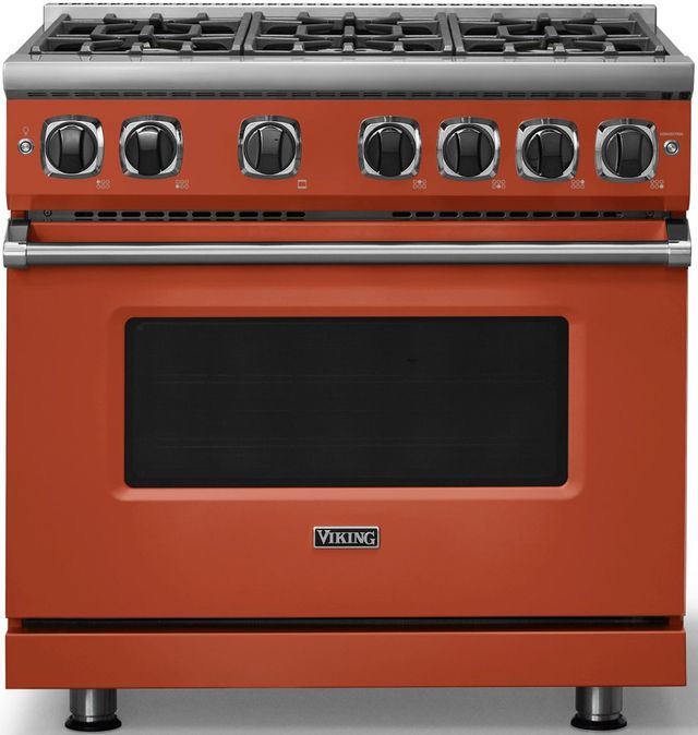 Viking® 7 Series 36" Spiced Cider Pro Style Natural Gas Range-0