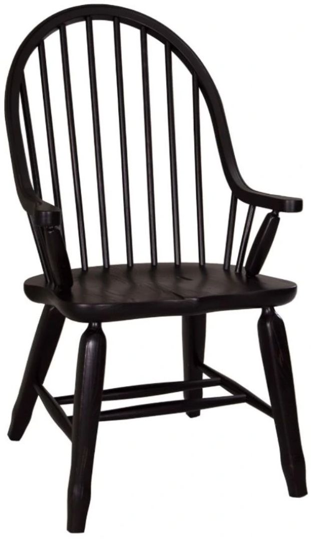 Liberty Furniture Treasures Rustic Black Bow Back Arm Chair-0