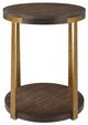 Uttermost® Palisade Walnut Side Table with Antique Gold Frame-3