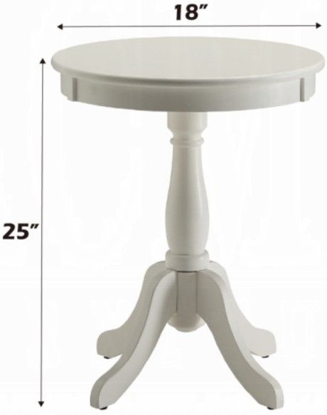 ACME Furniture Alger White Accent Side Table-2
