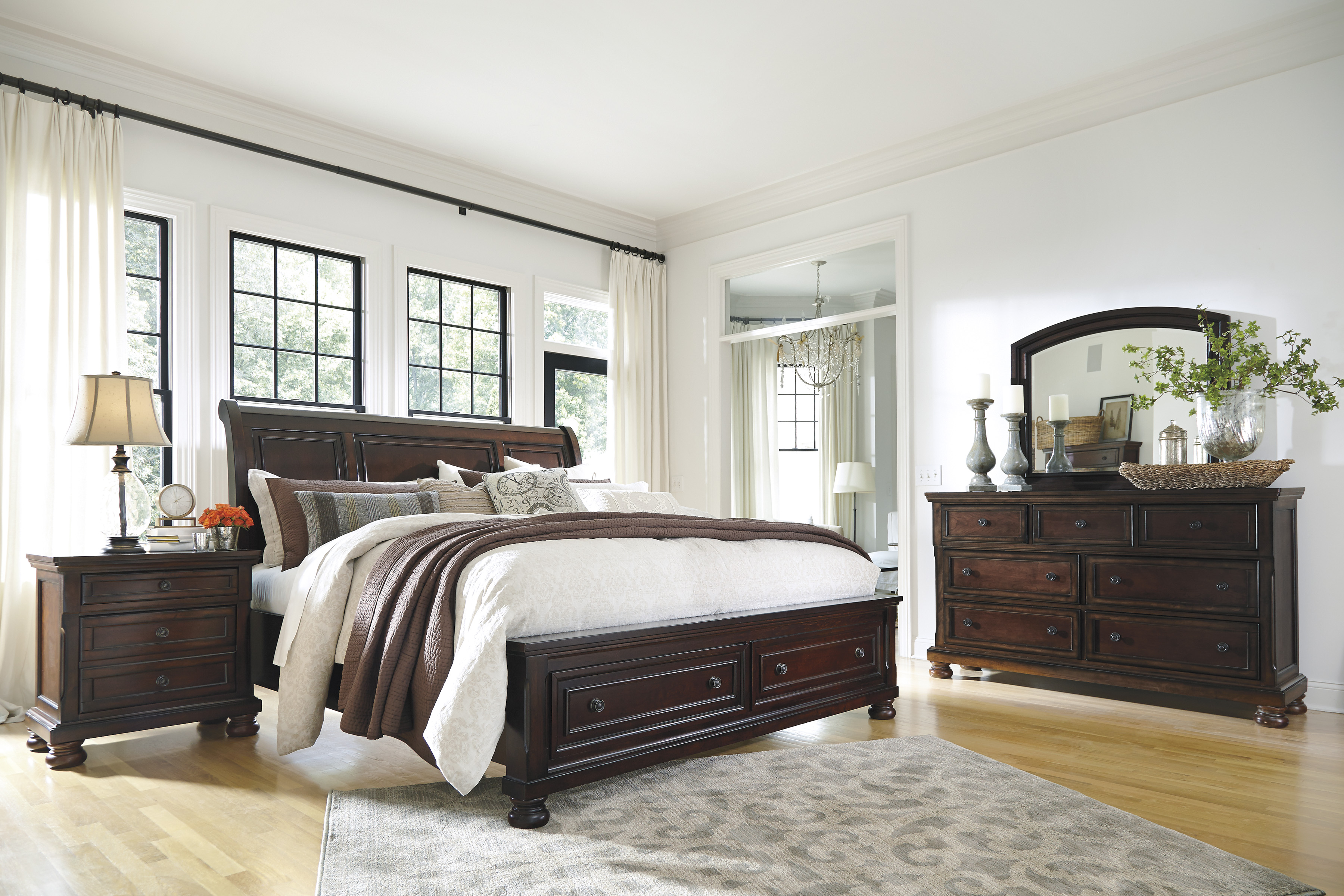 Porter 4 Piece Bedroom Package - Rustic Brown