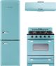 Unique® Appliances Classic Retro 30" Ocean Mist Turquoise Wall Mounted Range Hood-5