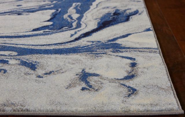 KAS Rugs Illusions Blue Watercolors 5'x8' Rug-1