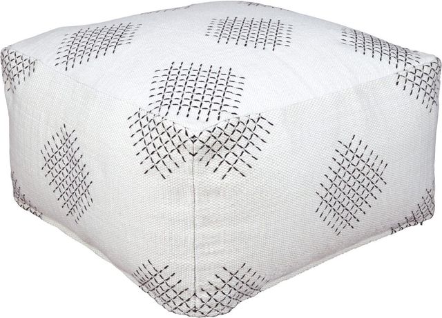 Signature Design by Ashley® Mabyn Ivory/Black Pouf-0