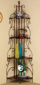 Coaster® Poppy Cappuccino/Copper 4-Shelf Corner Bookcase-2