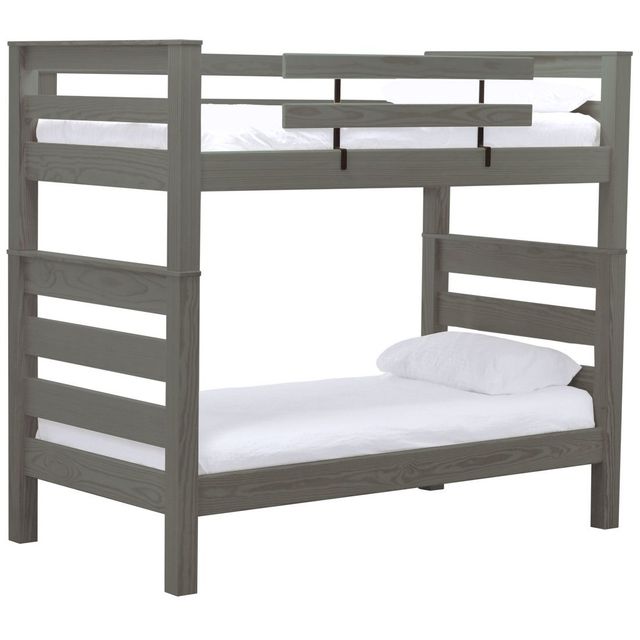 Crate Designs™ Furniture Graphite Full/Full Timber Frame Bunk Bed-0