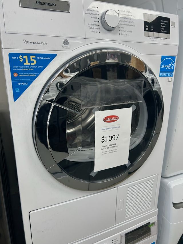 Blomberg® 4.1 Cu. Ft. White Front Load Electric Dryer-0
