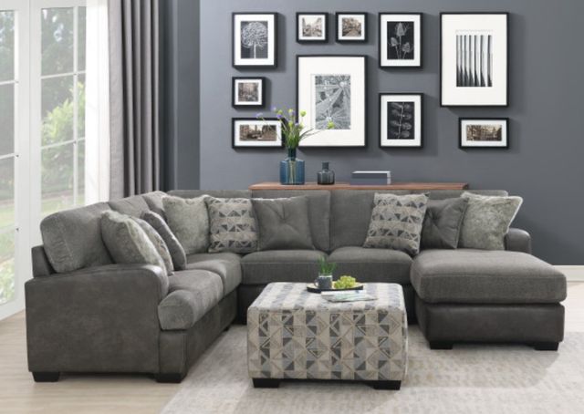 Emerald Home Berlin 4-Piece Gray Sectional and Chaise-1