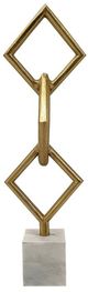A & B Home Gold Chain Statuary on Marble Base-1