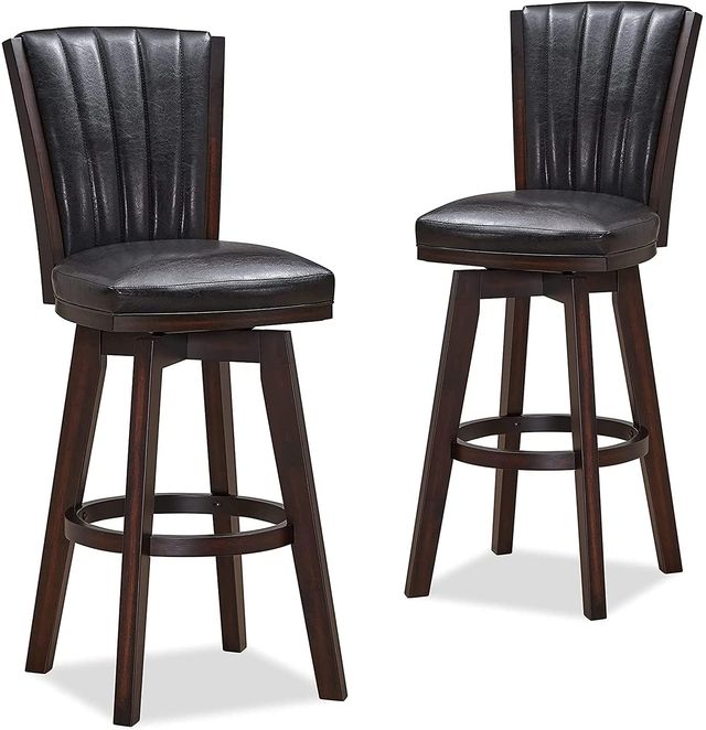 New Classic® Home Furnishings Astin Black 30" Swivel Bar Stool-0