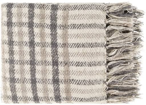 Surya Barke Beige 50"x60" Throw Blanket-1