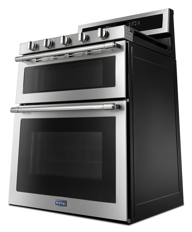 Maytag® 30" Fingerprint Resistant Stainless Steel Freestanding Double Oven Gas Range-4