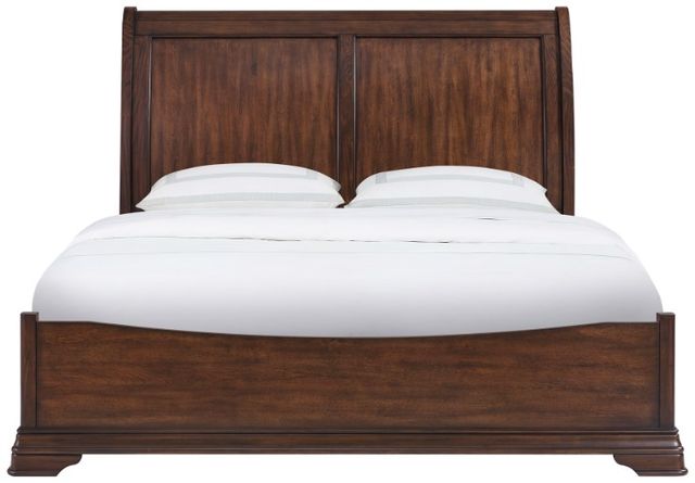 Elements International Phillipe Cherry King Sleigh Bed-1
