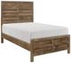 Mazin Furniture Mandan Weathered Pine Twin Panel Bed-0
