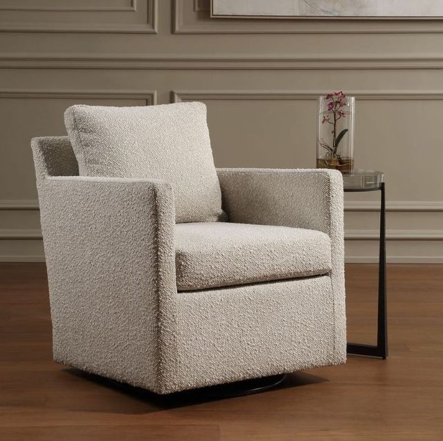 Uttermost® Tisdell Cream Swivel/Glider Chair-2