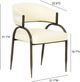 TOV Furniture Tatum Black/Cream Jacquard Dining Chair-2