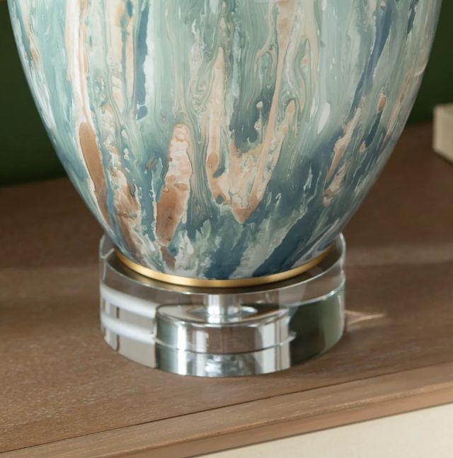 Crestview Collection Fleur Gray Table Lamp-4