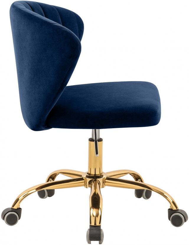 Meridian Furniture Finley Navy Velvet Office Chair-3