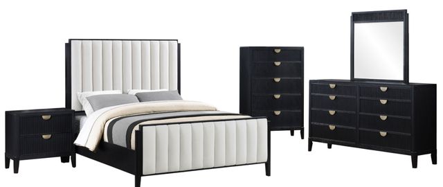 Coaster® Brookmead 5-Piece Black/Ivory Eastern King Bedroom Set-0