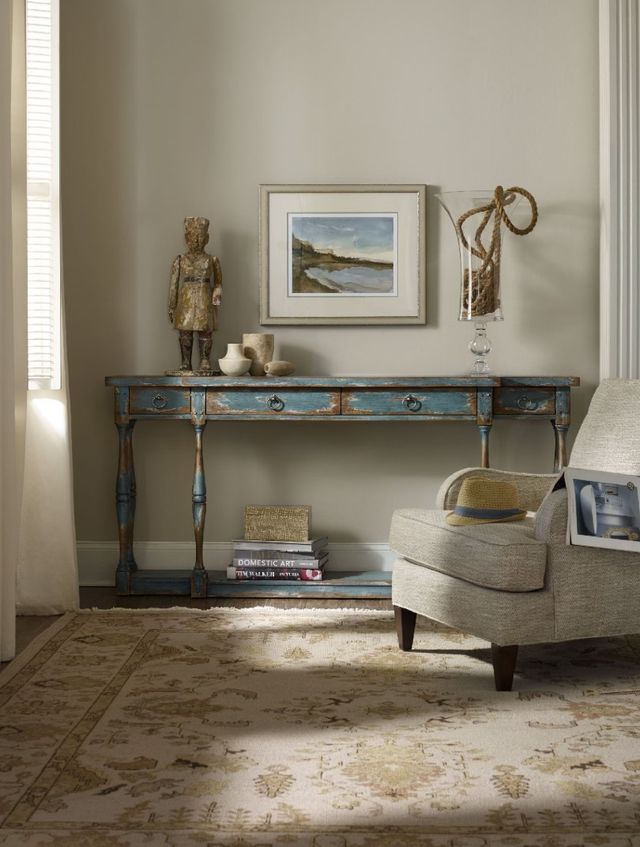 Hooker® Furniture Sanctuary Sky High Azure Blue Thin Console-1