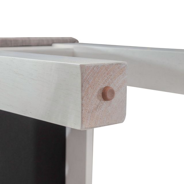 Liberty Furniture Brook Bay Gray/Textured White Upholstered Dining Bench-3