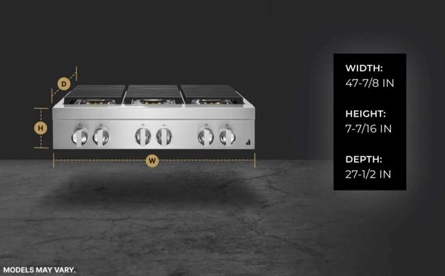 JennAir® NOIR™ 48" Stainless Steel Natural Gas Rangetop-3