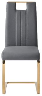 Mazin Furniture Althea Gold/Grey Side Chair-1