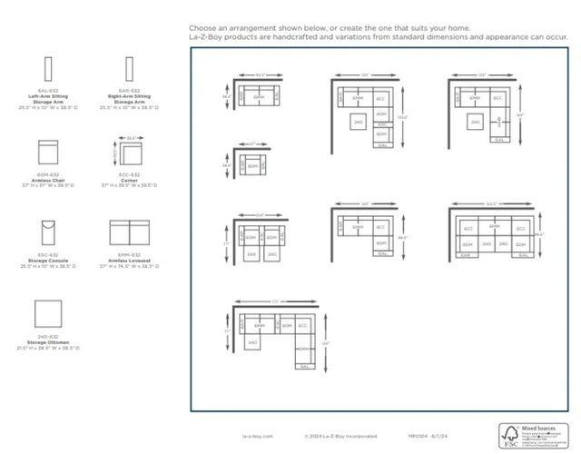 La-Z-Boy® Tahoe Powder Sectional with Custom Layout Options-1