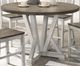 Furniture of America® Dakota Antique White Counter Height Table with Ash Brown Top -0