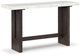 Signature Design by Ashley® Burkhaus White Sofa Table with Dark Brown Base-0
