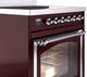 Ilve® Nostalgie II Noblesse 30'' Burgundy Pro Style Induction Range with Chrome Trim-4
