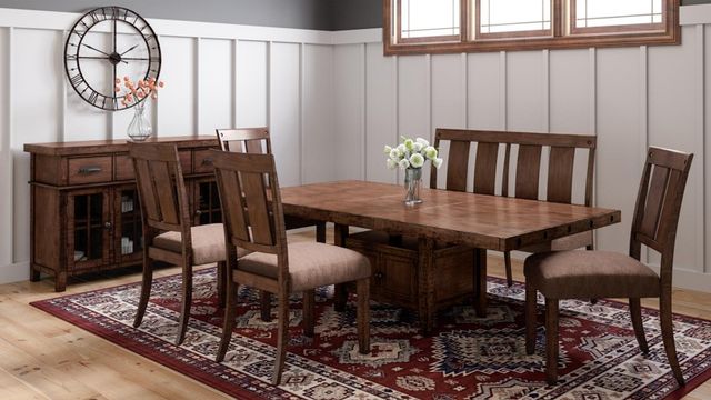 Jofran Inc. Mission Viejo Warm Brown High/Low Dining Table-1