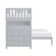 Homelegance Rowan & Rue Grey Twin/Full Loft Bunk Bed with Hidden Desk and Storage-2