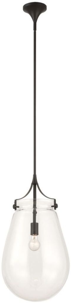 Uttermost® Dewdrop Clear/Matte Black Pendant-4