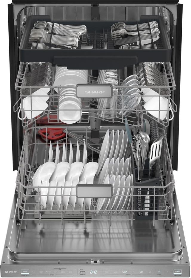 Sharp® 24" Stainless Steel Top Control Built In Dishwasher-1