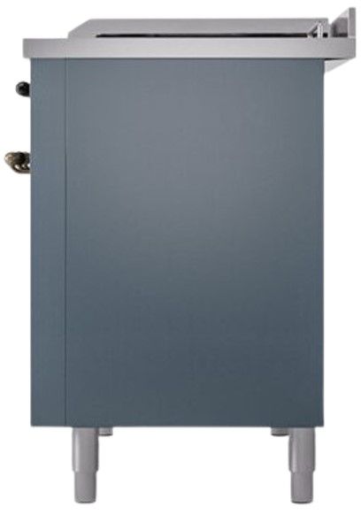 Ilve® Nostalgie II Series 48" Blue Grey Pro Style Dual Fuel Range-3