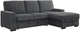 Homelegance® Morelia 2-Piece Dark Gray Right-Arm Facing Pull-out Sleeper Sectional and Chaise-2