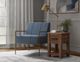 International Furniture Direct Aragon Blue-Gold Chair-4