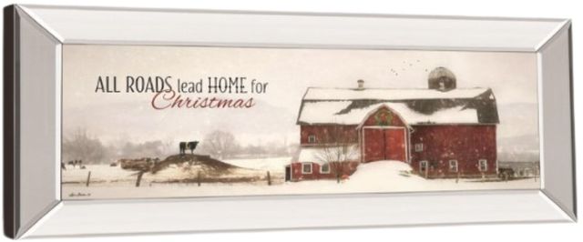 Classy Living Lori Deiter All Roads Lead Home For Christmas 18" Wall Art-3