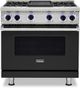 Viking® 7 Series 36" Cast Black Pro Style Liquid Propane Gas Range with 12" Reversible Griddle-0