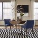 Liberty Furniture Space Savers 3-Piece Denim Blue Jean/Satin Walnut Drop Leaf Dining Set-1
