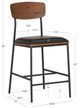 Powell® Telaco Black/Espresso Counter Stool-2
