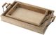 A & B Home Set of 2 Beige Decorative Trays-0