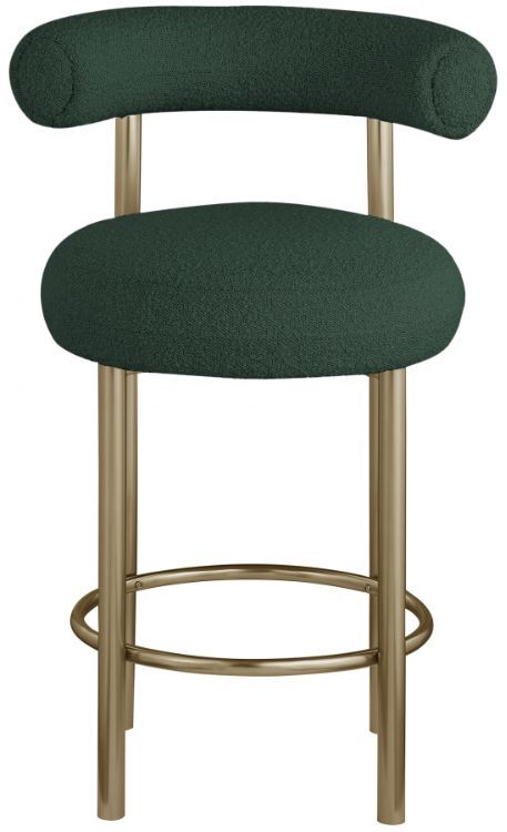 Meridian Furniture Bordeaux Brass/Green Bar Stool-1